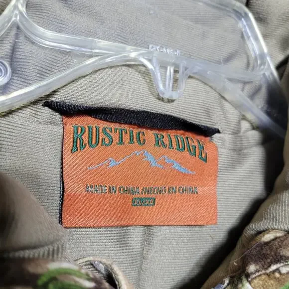Rustic Ridge Hunting Full Zip Jacket Youth XL Camo Realtree Hooded Outdoors - Picture 12 of 15